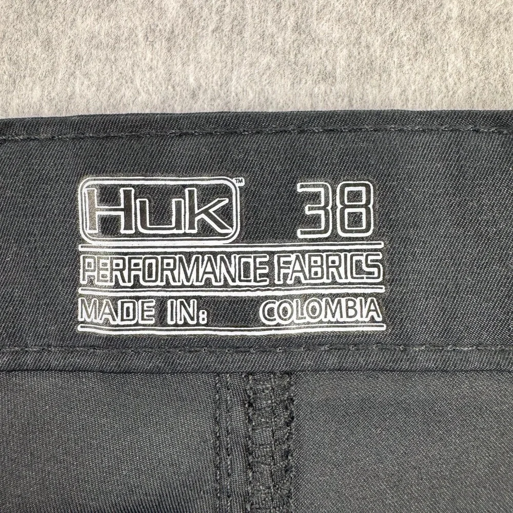 Huk Pant Mens 38 Black Performance Fishing Outdoor Athletic Pocket Outdoor 40x31